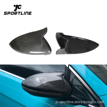 M Style Carbon Fiber Rear Side View Mirror Cover for Volkswagen Golf 7 Mk7 7.5 2013-2019